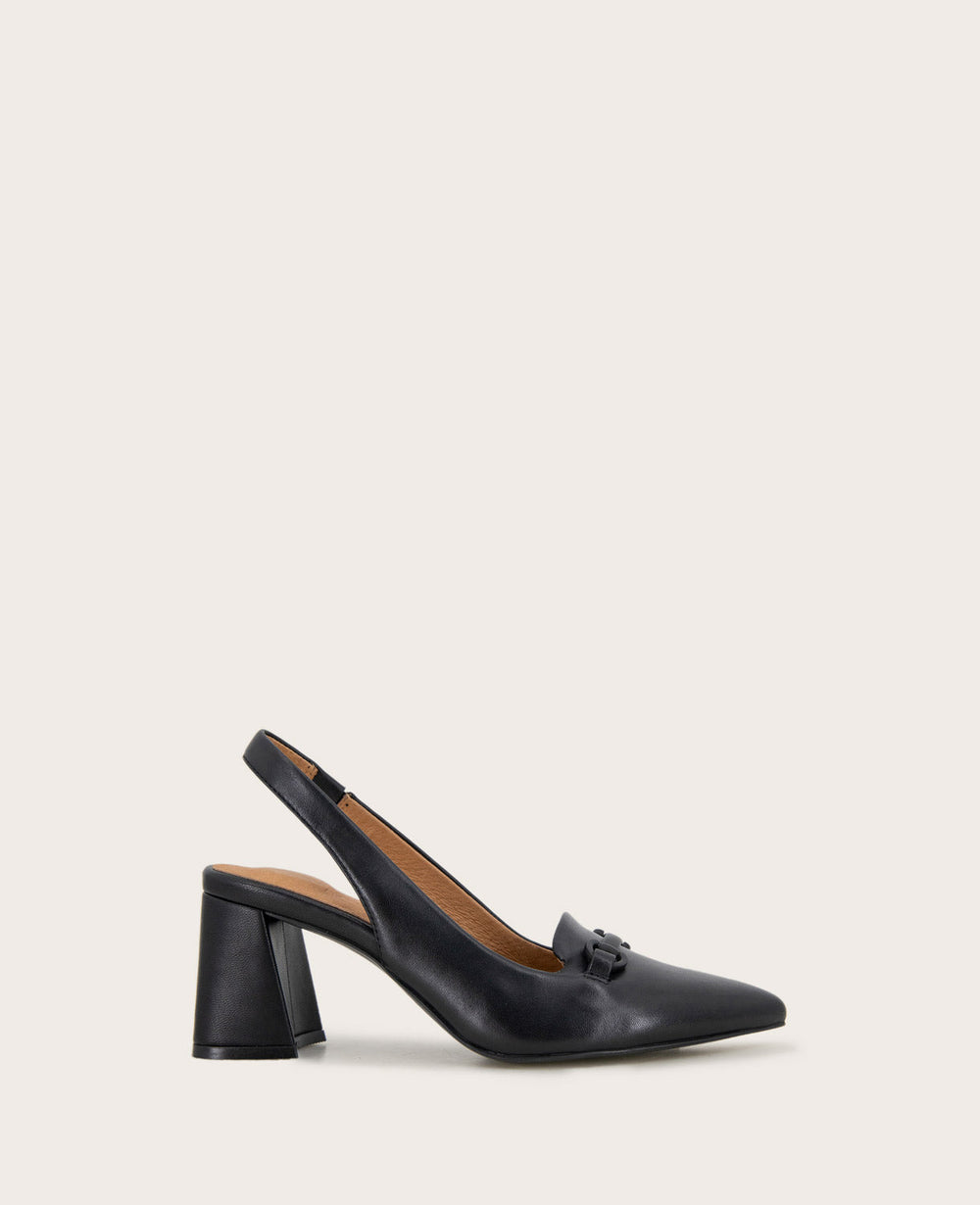 Kenneth Cole Dionne Black Slingback Heel – Gentle Souls Comfort Classic | BLACK