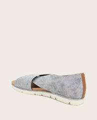 Kenneth Cole Shop Leslie X Band Sandals – Metallic Leather Comfort Fit | KC | SILVER LEATHER