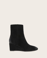 Kenneth Cole GENTLE SOULS - Nash Suede Side Zip Wedge Bootie | BLACK SUEDE