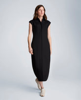 Kenneth Cole Bodice Pleat Midi Shirt Dress | BLACK