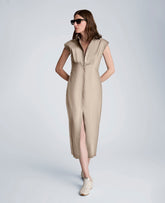 Kenneth Cole Bodice Pleat Midi Shirt Dress | BURLAP