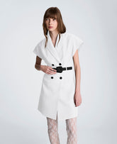 Kenneth Cole Mini Trench Jacket Dress – Natural White/Black | Kenneth Cole | NATURAL WHITE/BLACK