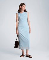 Kenneth Cole Shop Draped Midi Dress – Tranquil Blue | Kenneth Cole | TRANQUIL BLUE