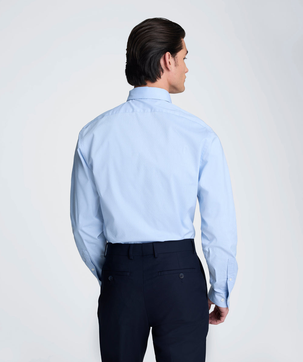 Kenneth Cole REACTION - Slim Fit Flex Stretch Dress Shirt | BLUE STRIPE