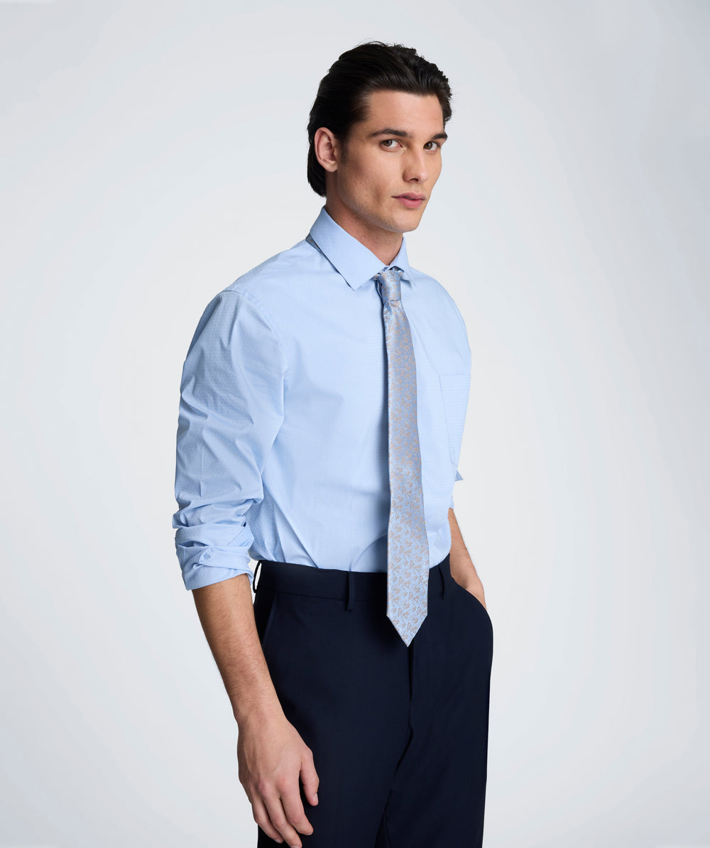 Kenneth Cole REACTION - Slim Fit Flex Stretch Dress Shirt | BLUE STRIPE