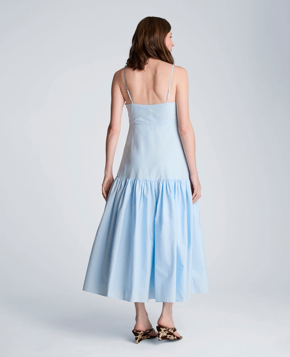 Kenneth Cole Sweetheart Bubble Flounce Midi Dress | TRANQUIL BLUE