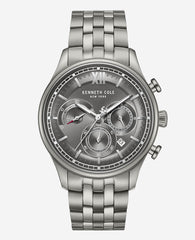Kenneth Cole Dress Sport Chronograph Stainless Steel Bracelet Watch | GUN