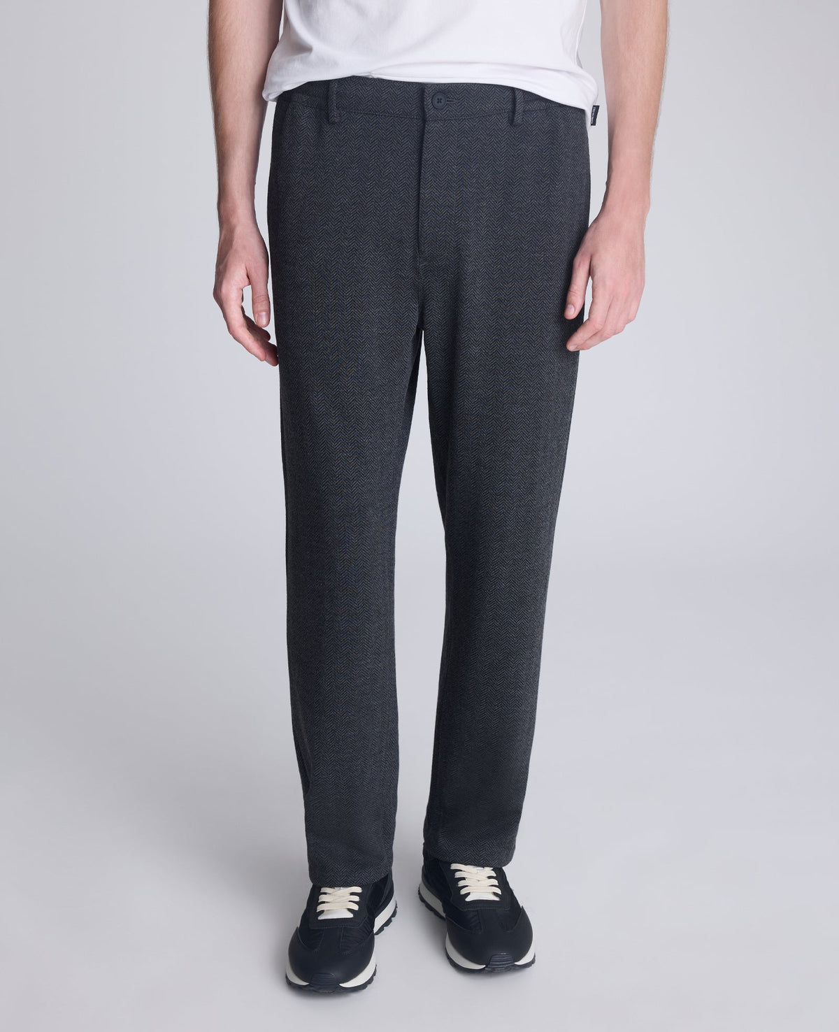 Kenneth Cole Shop Relaxed Cropped Slacks: Charcoal Mix, Stretch Fit | KC | CHARCOLE MIX
