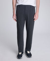 Kenneth Cole Shop Relaxed Cropped Slacks: Charcoal Mix, Stretch Fit | KC | CHARCOLE MIX