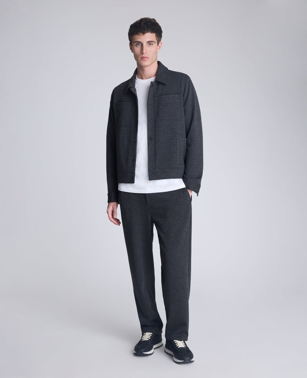 Kenneth Cole Shop Relaxed Cropped Slacks: Charcoal Mix, Stretch Fit | KC | CHARCOLE MIX