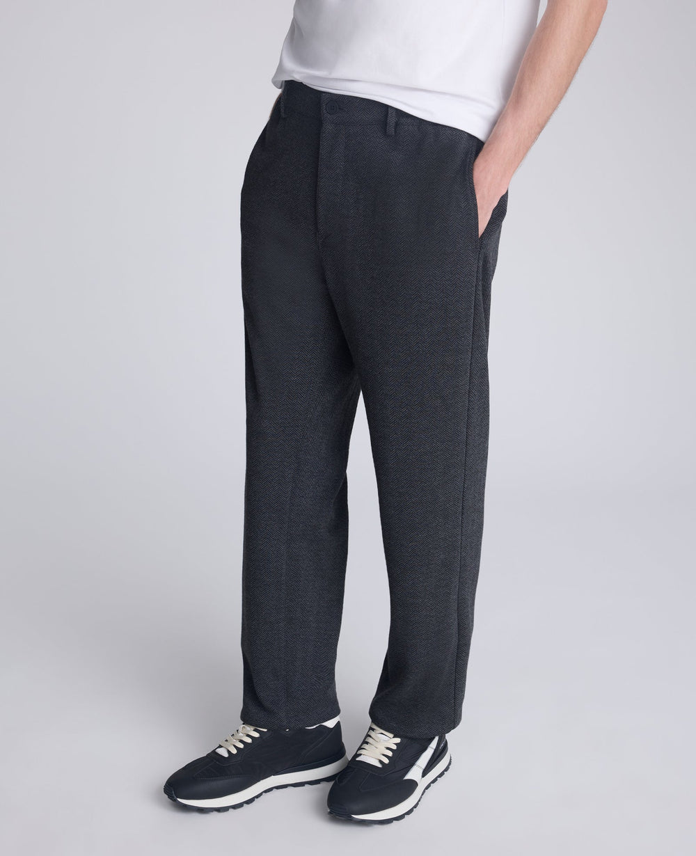 Kenneth Cole Shop Relaxed Cropped Slacks: Charcoal Mix, Stretch Fit | KC | CHARCOLE MIX