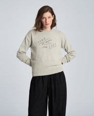 Kenneth Cole Shop Read Between The Lies Crewneck Sweater – Grey | KC | GREY