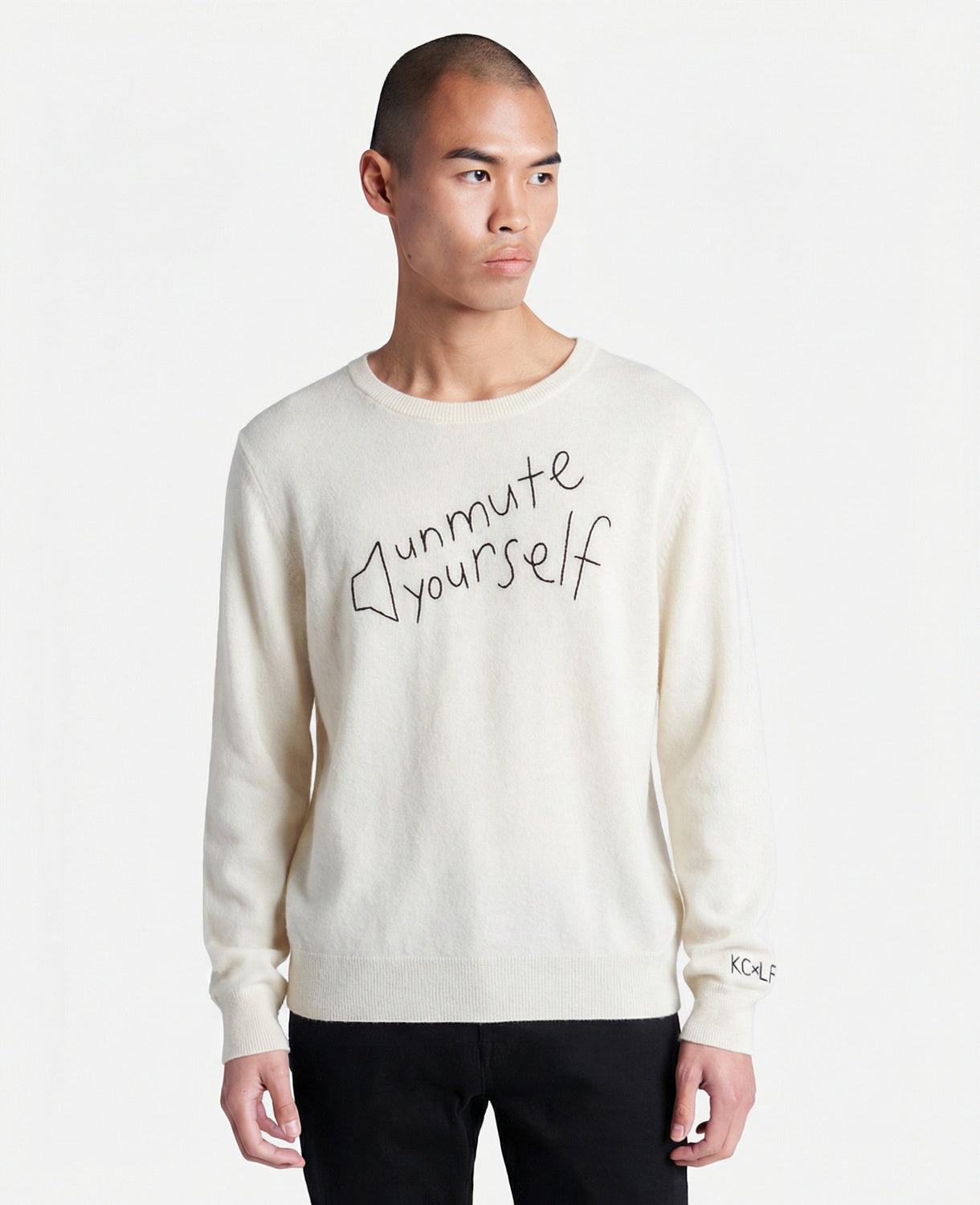 Kenneth Cole Unmute Yourself Cashmere Sweater, Cream | Kenneth Cole | CREAM