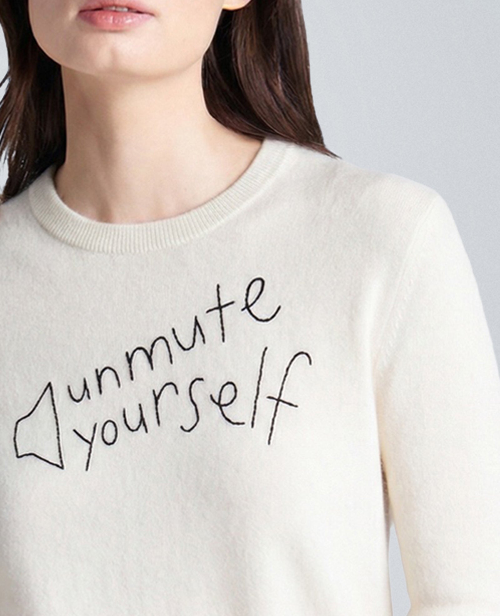 Kenneth Cole Unmute Yourself Cashmere Sweater, Cream | Kenneth Cole | CREAM