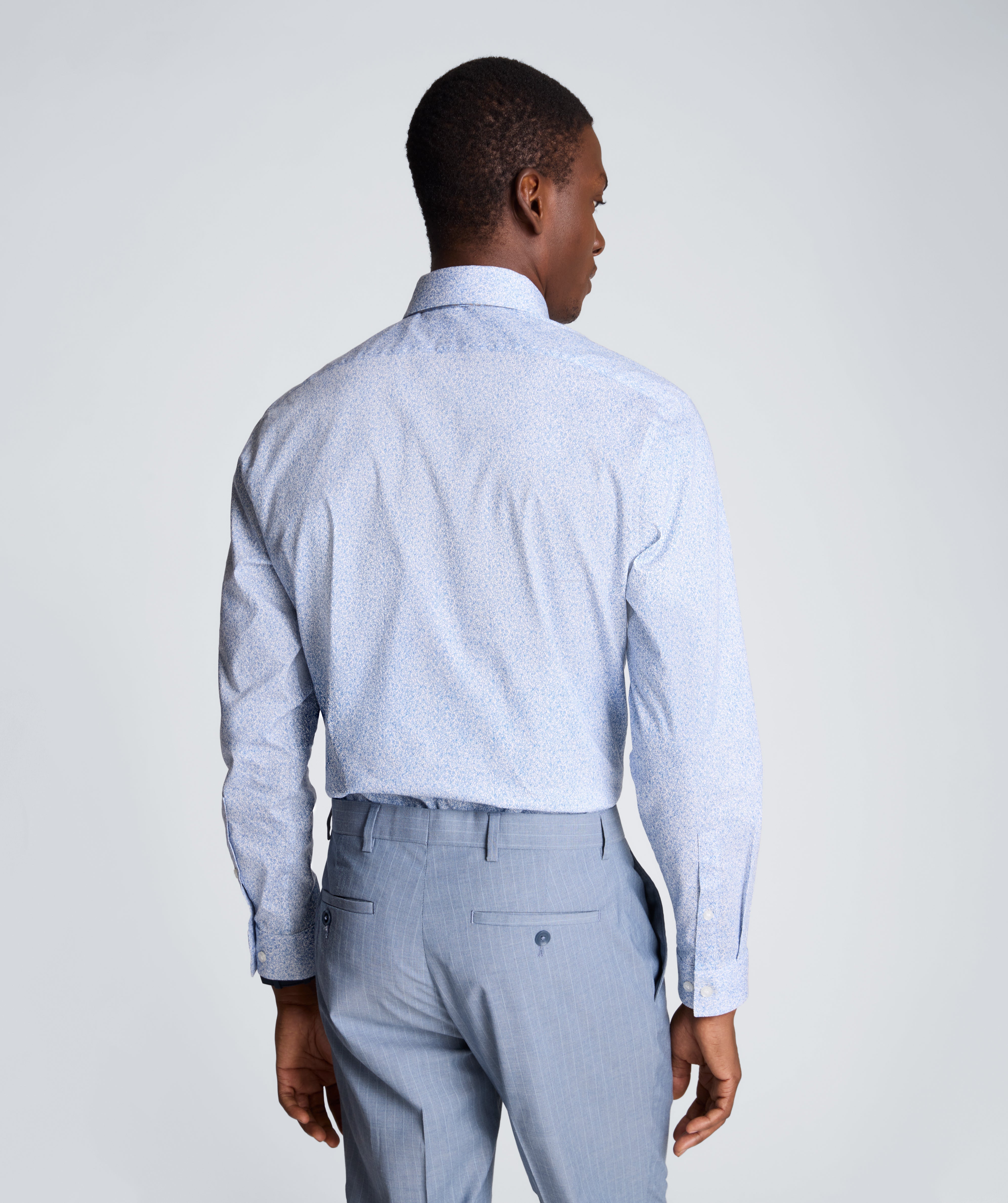 Kenneth Cole REACTION - Slim Fit Flex Stretch Dress Shirt | BLUE FLORAL