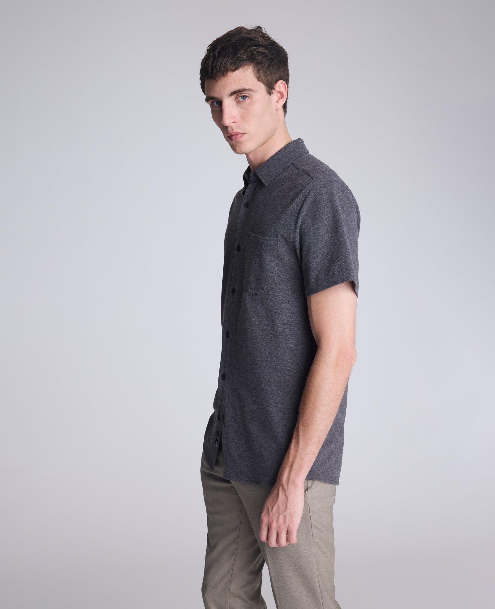Kenneth Cole Shop Short Sleeve Sportshirt: Charcole Heather | Kenneth Cole | CHARCOLE HEATHER