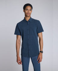 Kenneth Cole Shop Short Sleeve Sportshirt: Heather Blue | Kenneth Cole | HEATHER BLUE