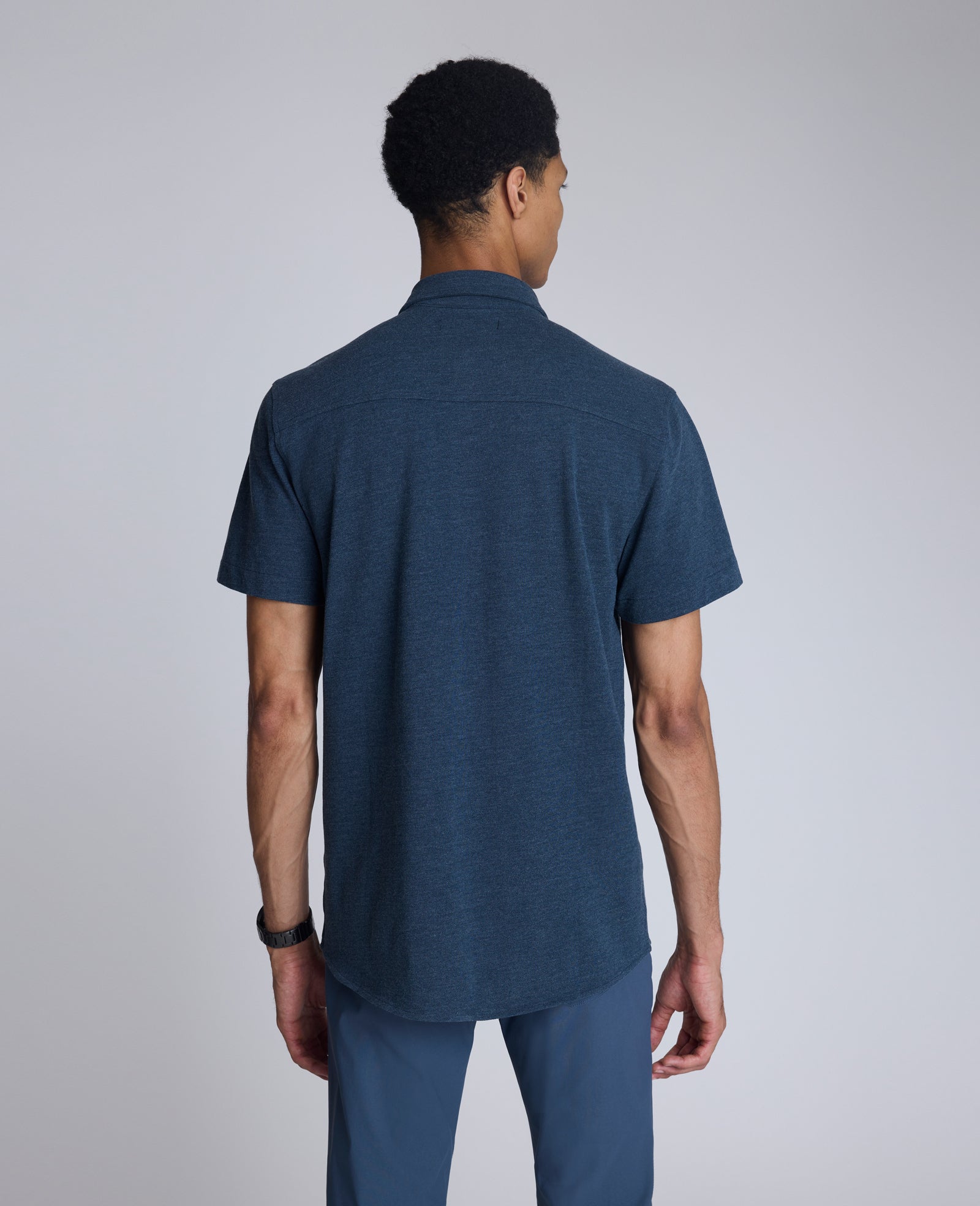 Kenneth Cole Shop Short Sleeve Sportshirt: Heather Blue | Kenneth Cole | HEATHER BLUE