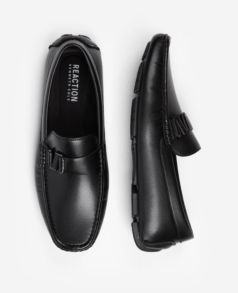Kenneth Cole REACTION - Stan Band Driving Loafers for Men, Black | KC | BLACK