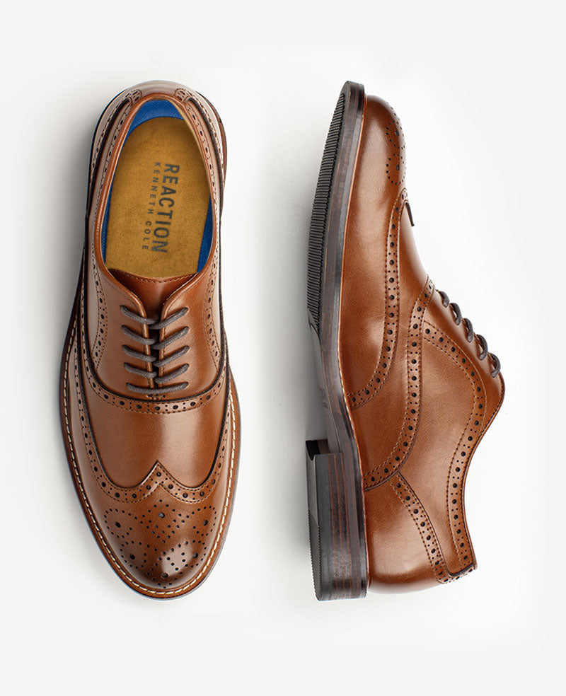 Kenneth Cole Shop REACTION Lance Brogue Oxford – Cognac Men | KC | COGNAC