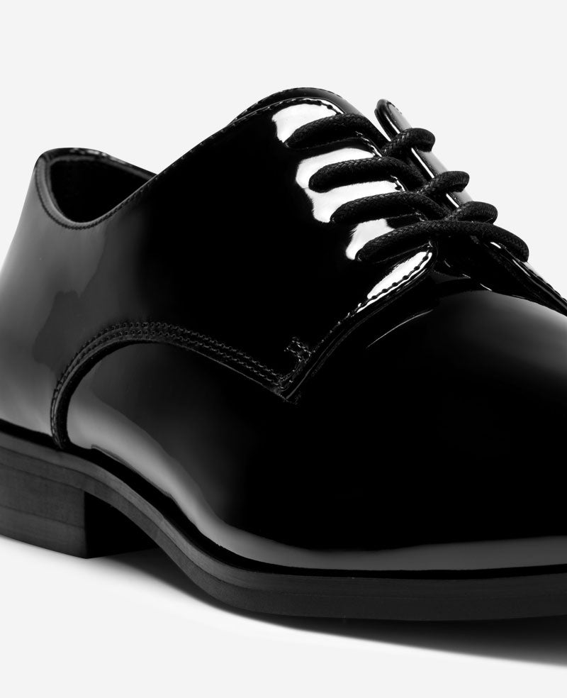 Kenneth Cole REACTION Hogart Derby – Black Patent Men | Kenneth Cole | BLACK PATENT