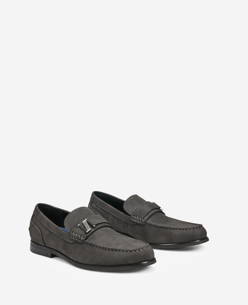 Kenneth Cole REACTION Estate Belt Loafer – Charcoal Men | Kenneth Cole | CHARCOLE FAUX SUEDE