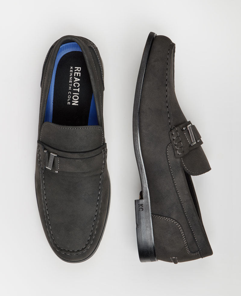 Kenneth Cole REACTION Estate Belt Loafer – Charcoal Men | Kenneth Cole | CHARCOLE FAUX SUEDE
