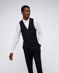 Kenneth Cole Shop Black Slim-Fit Suit Vest for Men – Kenneth Cole Reaction | BLACK