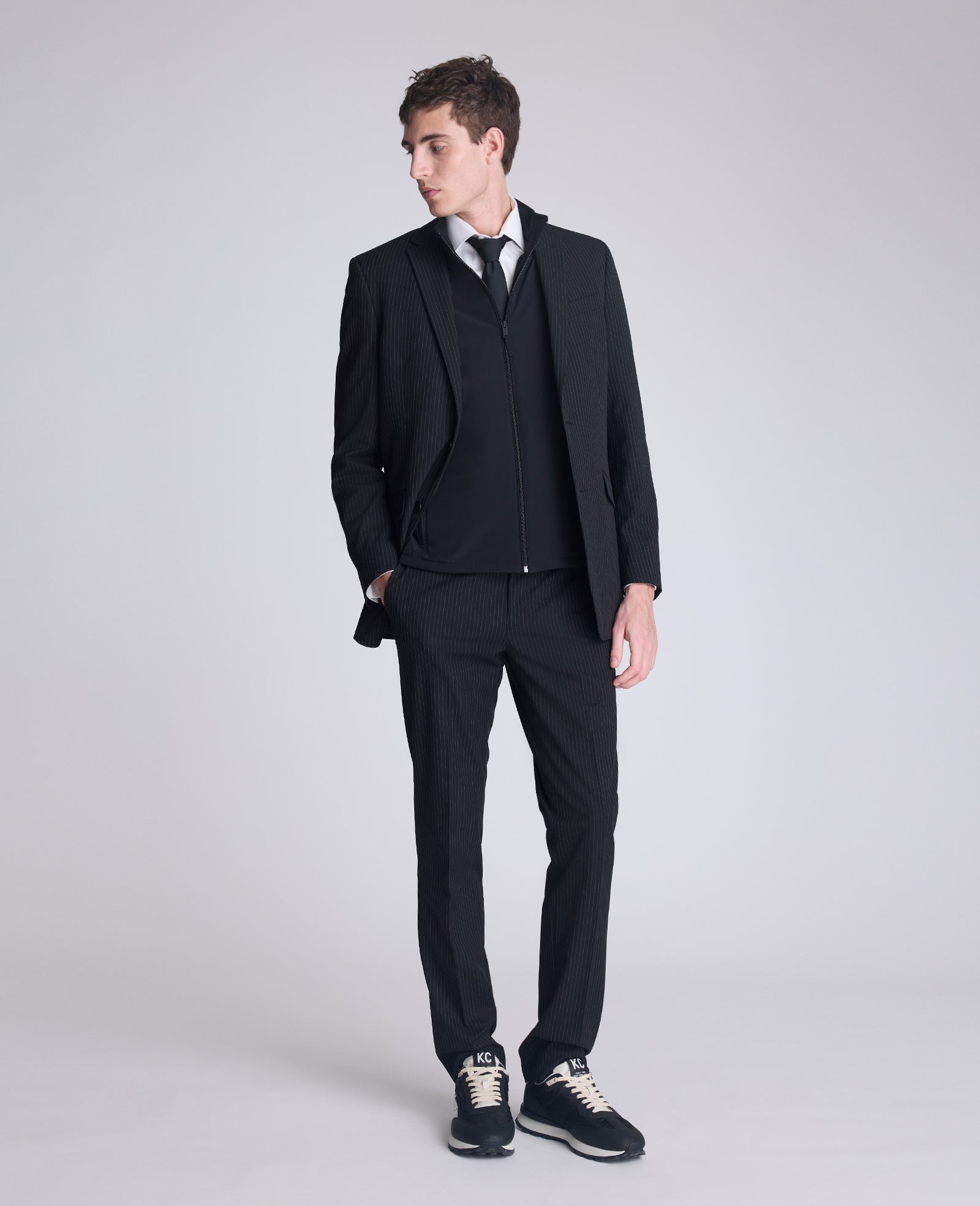 Kenneth Cole Shop Mixed Media Vest: Black, Lightweight Insulated | KC | BLACK