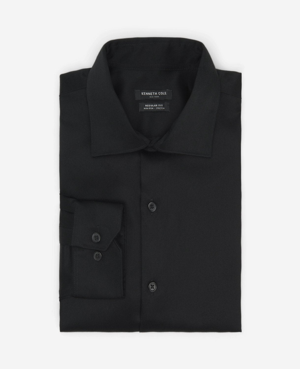 Kenneth Cole Black Stretch Dress Shirt – Flex Fit with TEKFIT | KC | BLACK