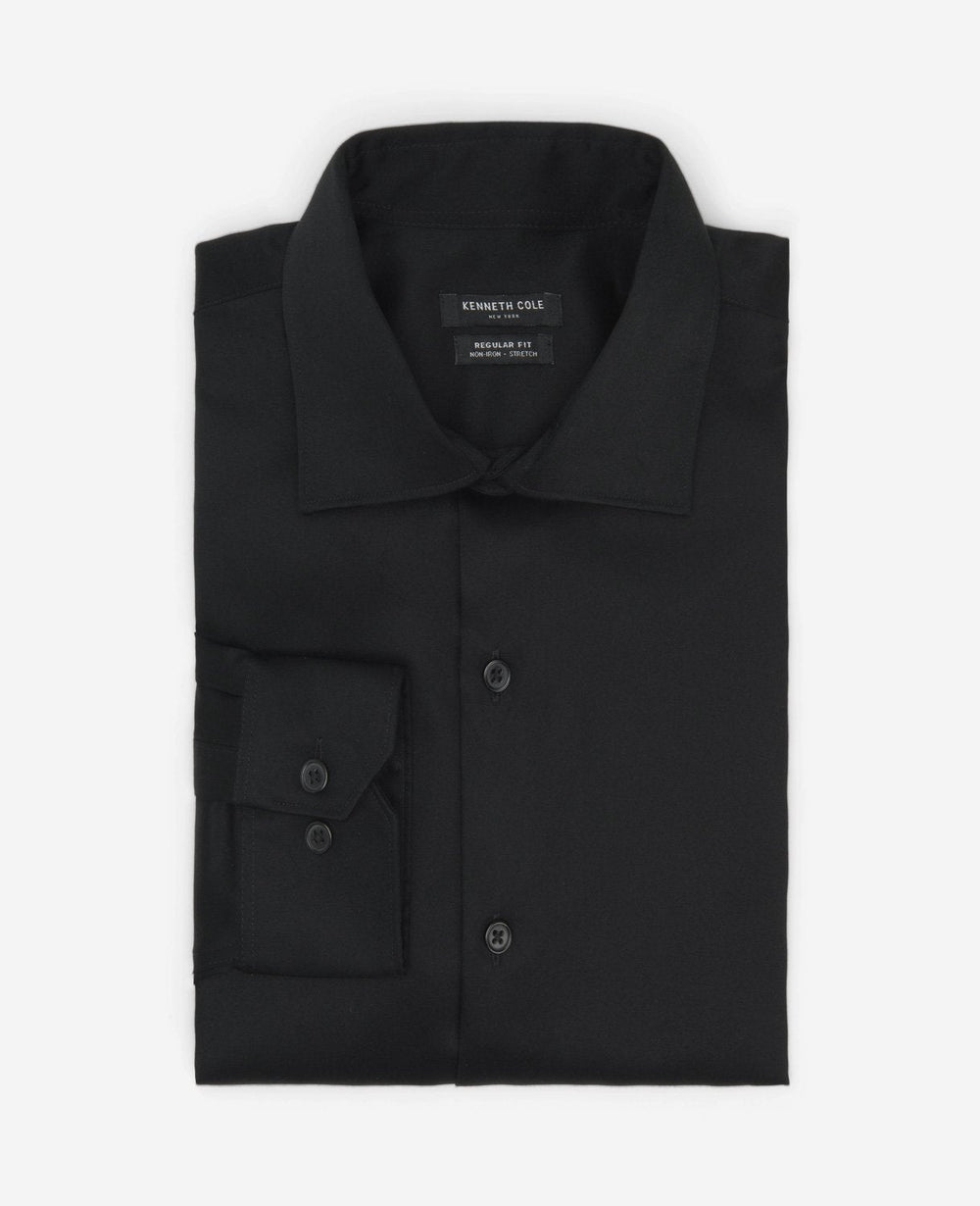 Kenneth Cole Black Stretch Dress Shirt – Flex Fit with TEKFIT | KC | BLACK