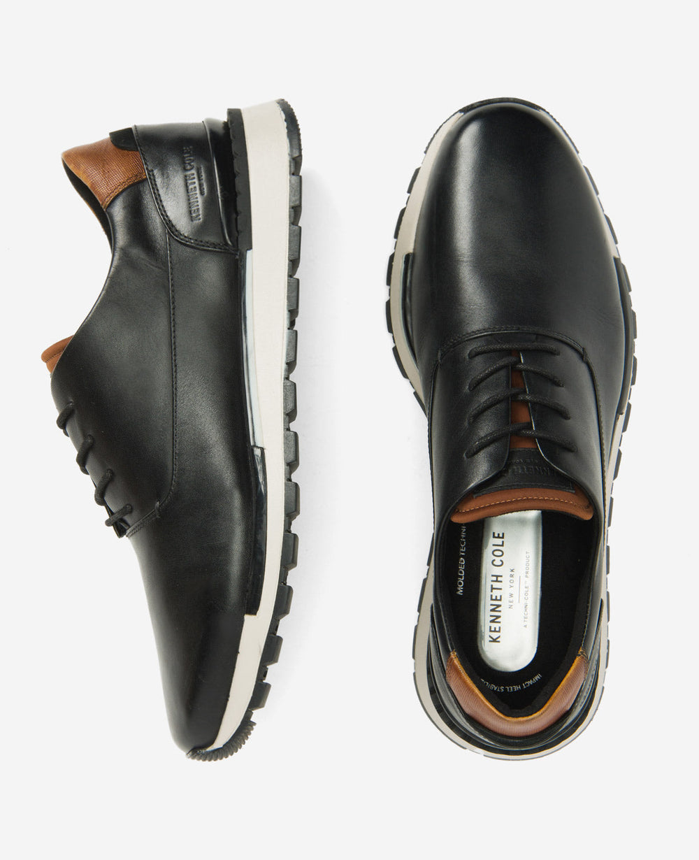 Kenneth Cole Shop Kev Black Leather Dress Shoe – Techni-Cole Comfort | BLACK/GREY