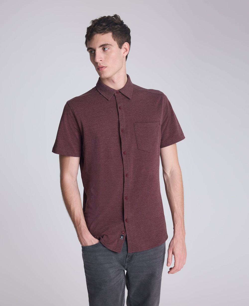 Kenneth Cole Shop Short Sleeve Sportshirt: Mulberry Mix | Kenneth Cole | MULBERRY MIX