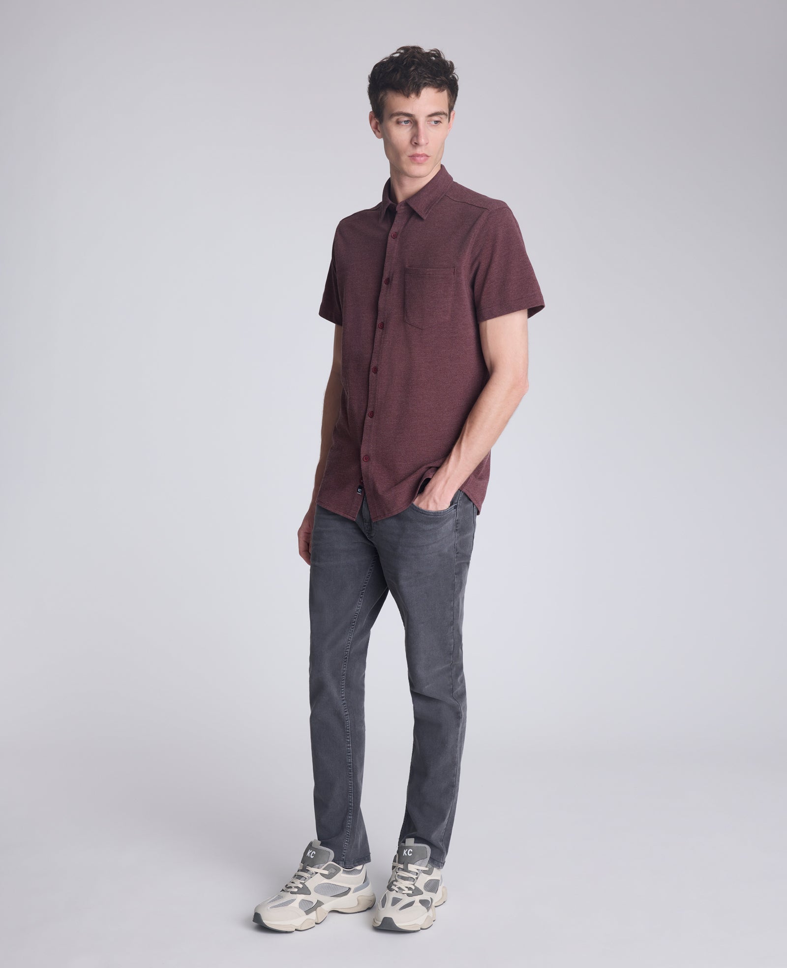 Kenneth Cole Shop Short Sleeve Sportshirt: Mulberry Mix | Kenneth Cole | MULBERRY MIX