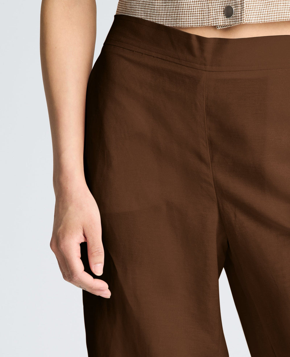 Kenneth Cole Pull On Wide Leg Pant | BRUNETTE