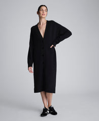Kenneth Cole Long Button Front Cardigan Duster – Black | Kenneth Cole | BLACK