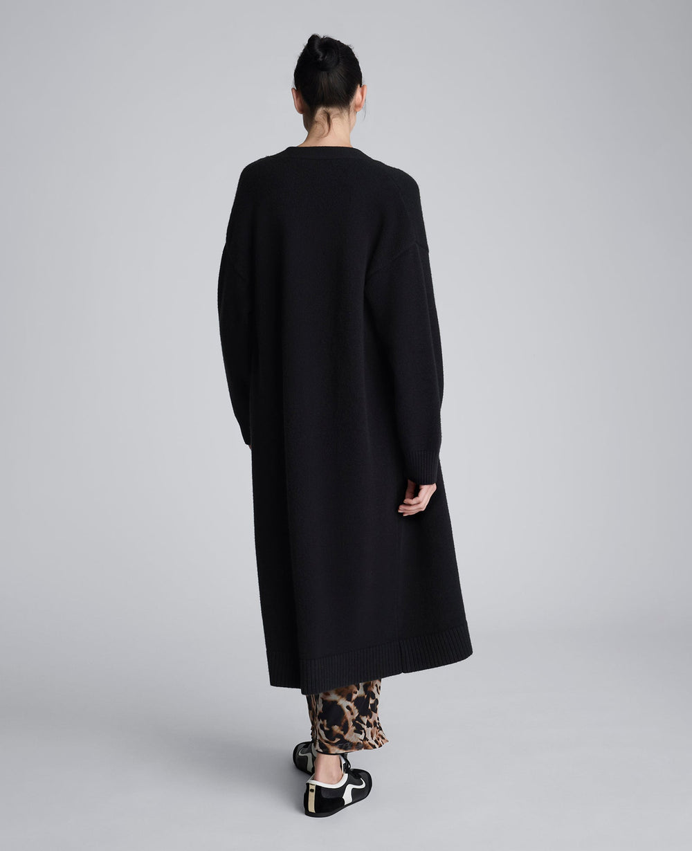 Kenneth Cole Long Button Front Cardigan Duster – Black | Kenneth Cole | BLACK