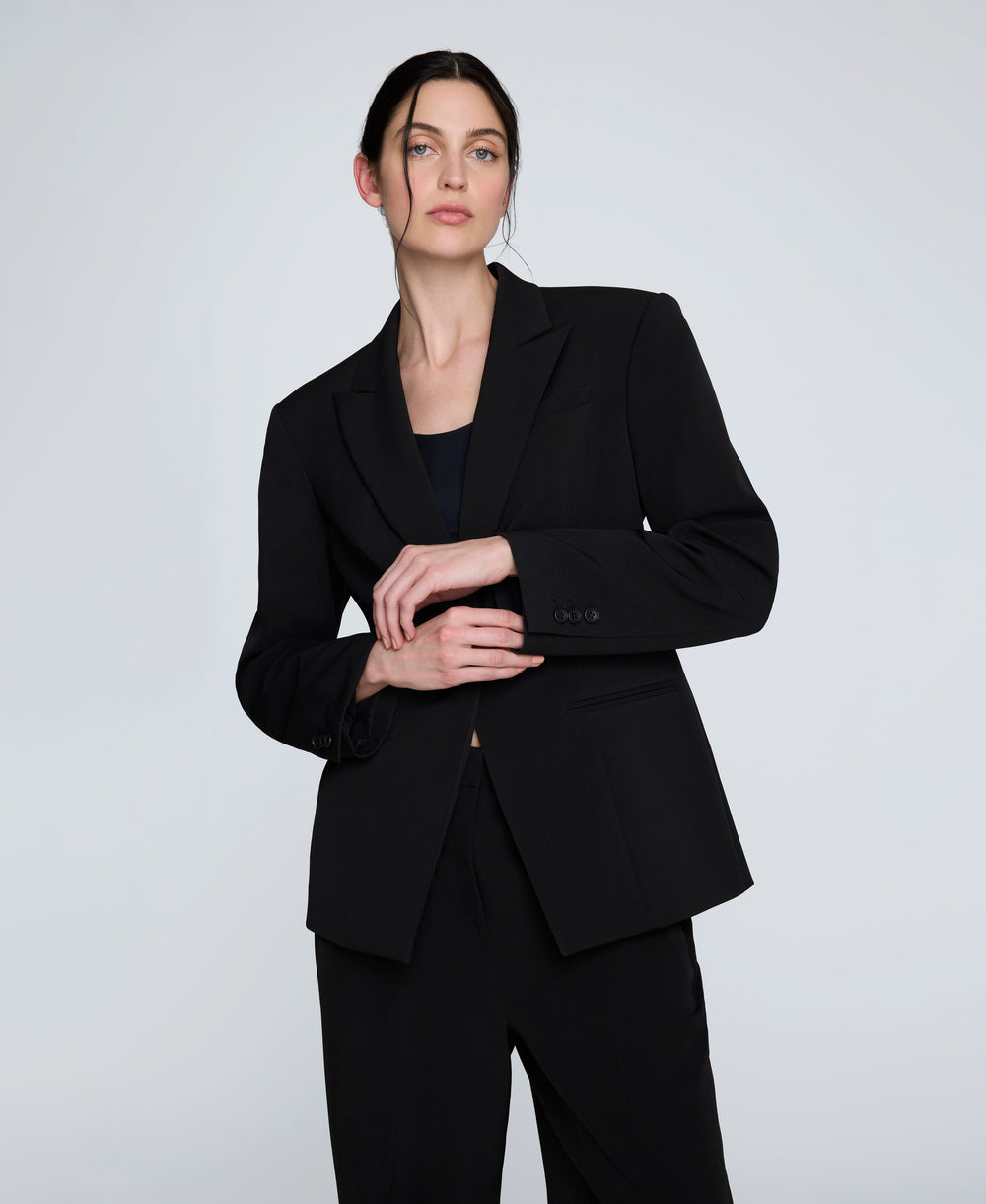 Kenneth Cole Shop Luxe Twill Slim One Button Jacket – Black | Kenneth Cole | BLACK