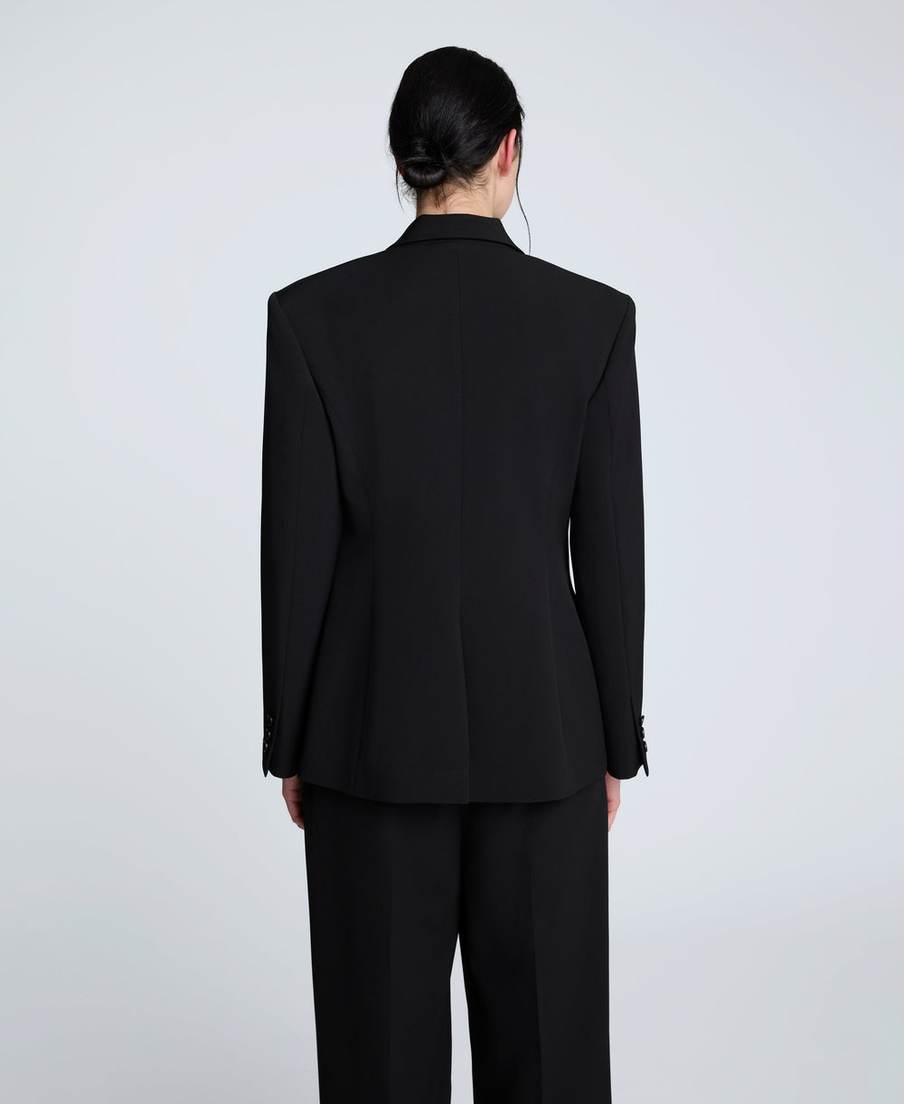 Kenneth Cole Shop Luxe Twill Slim One Button Jacket – Black | Kenneth Cole | BLACK