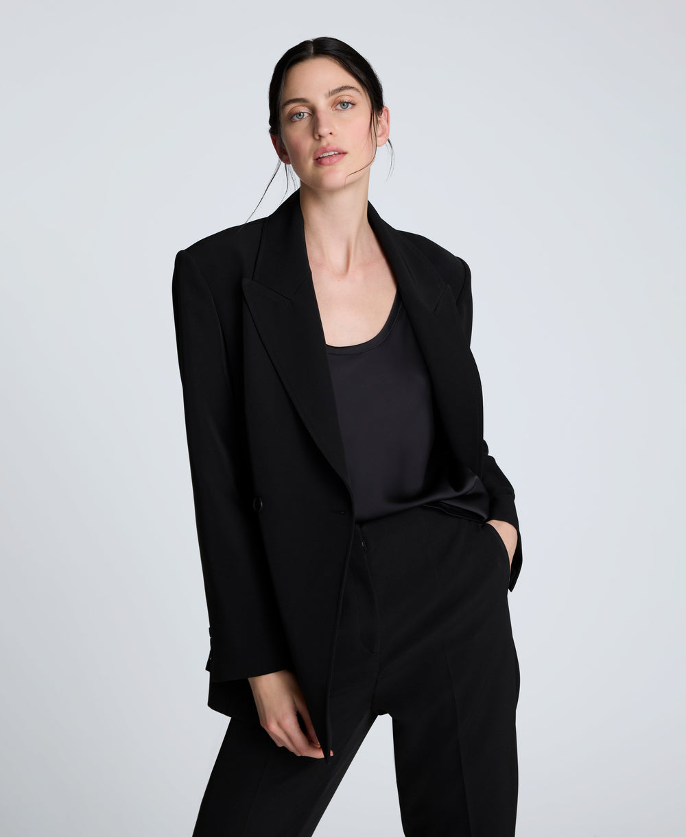 Kenneth Cole Shop Luxe Twill Slim One Button Jacket – Black | Kenneth Cole | BLACK