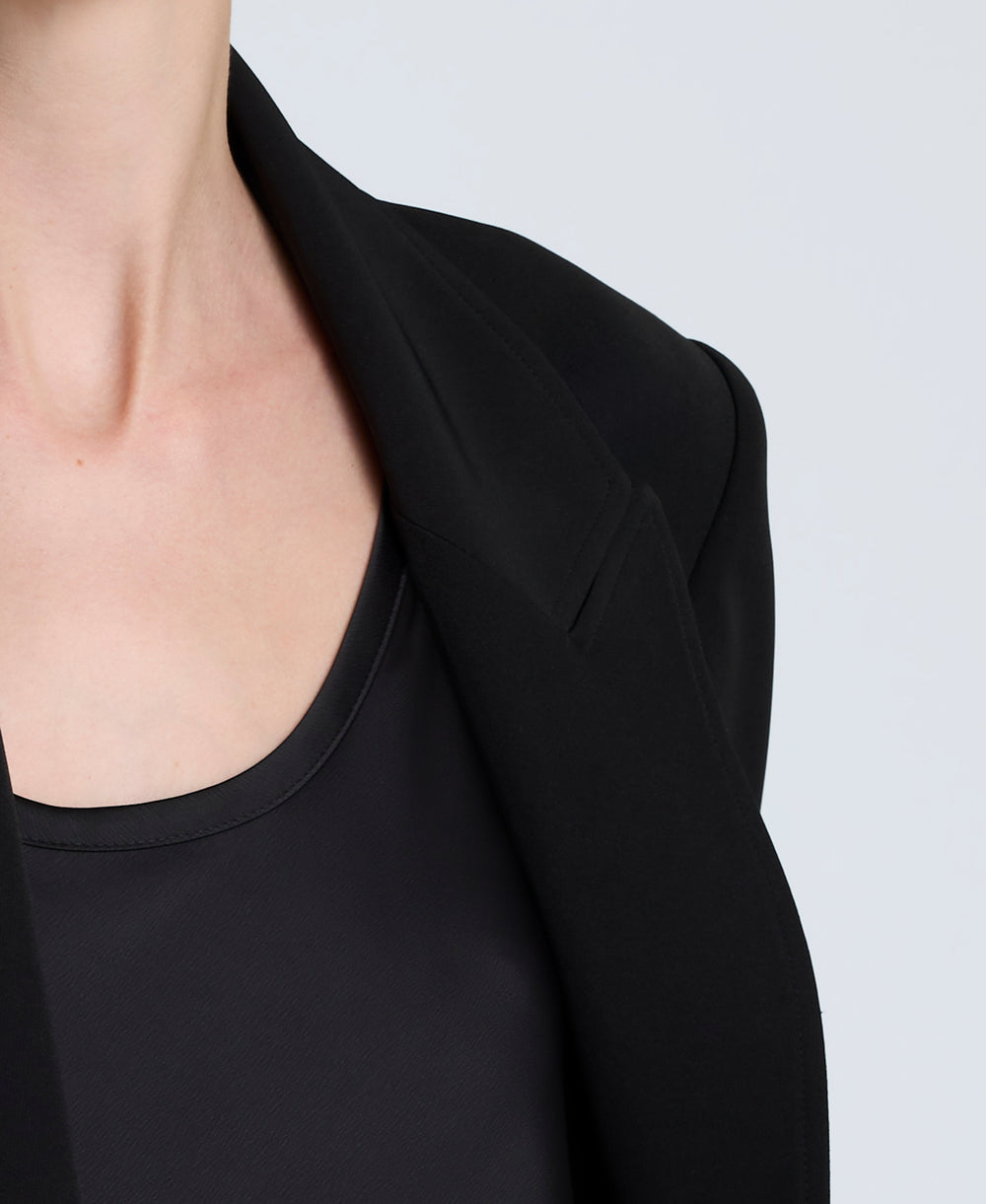 Kenneth Cole Shop Luxe Twill Slim One Button Jacket – Black | Kenneth Cole | BLACK