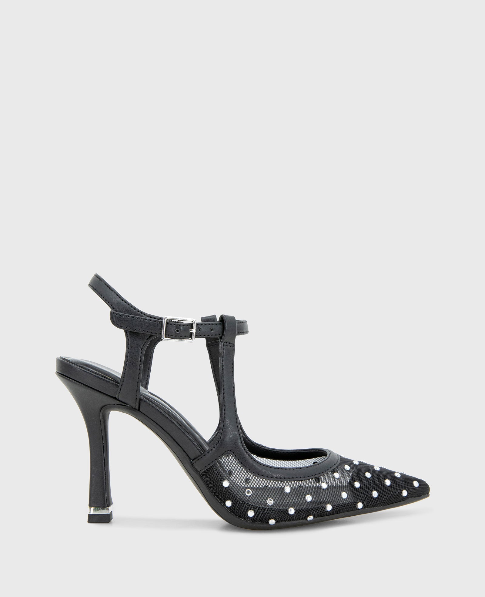Kenneth Cole Shop Romi Black Stud Mesh Slingback Heel | Kenneth Cole | BLACK STUD MESH