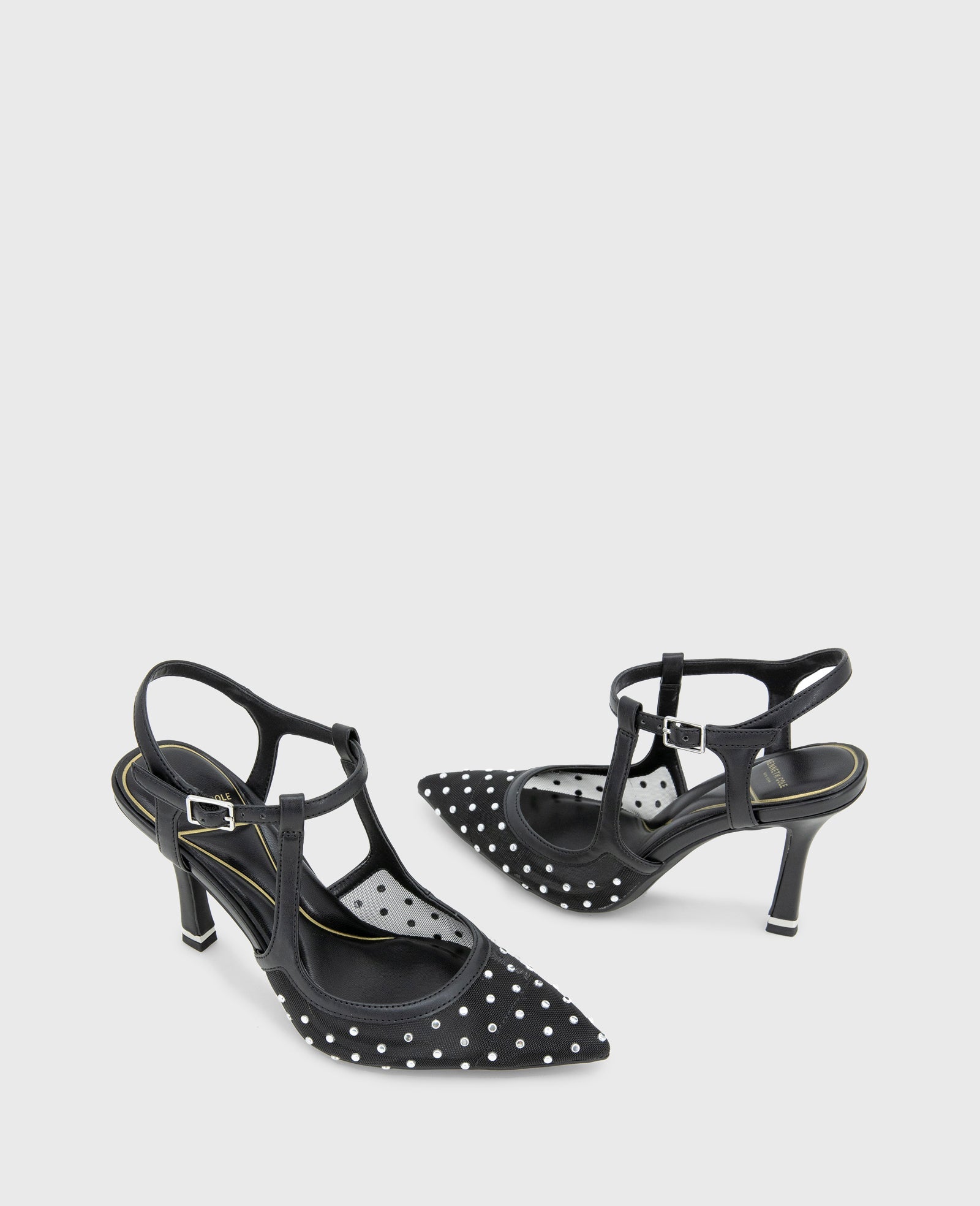 Kenneth Cole Shop Romi Black Stud Mesh Slingback Heel | Kenneth Cole | BLACK STUD MESH