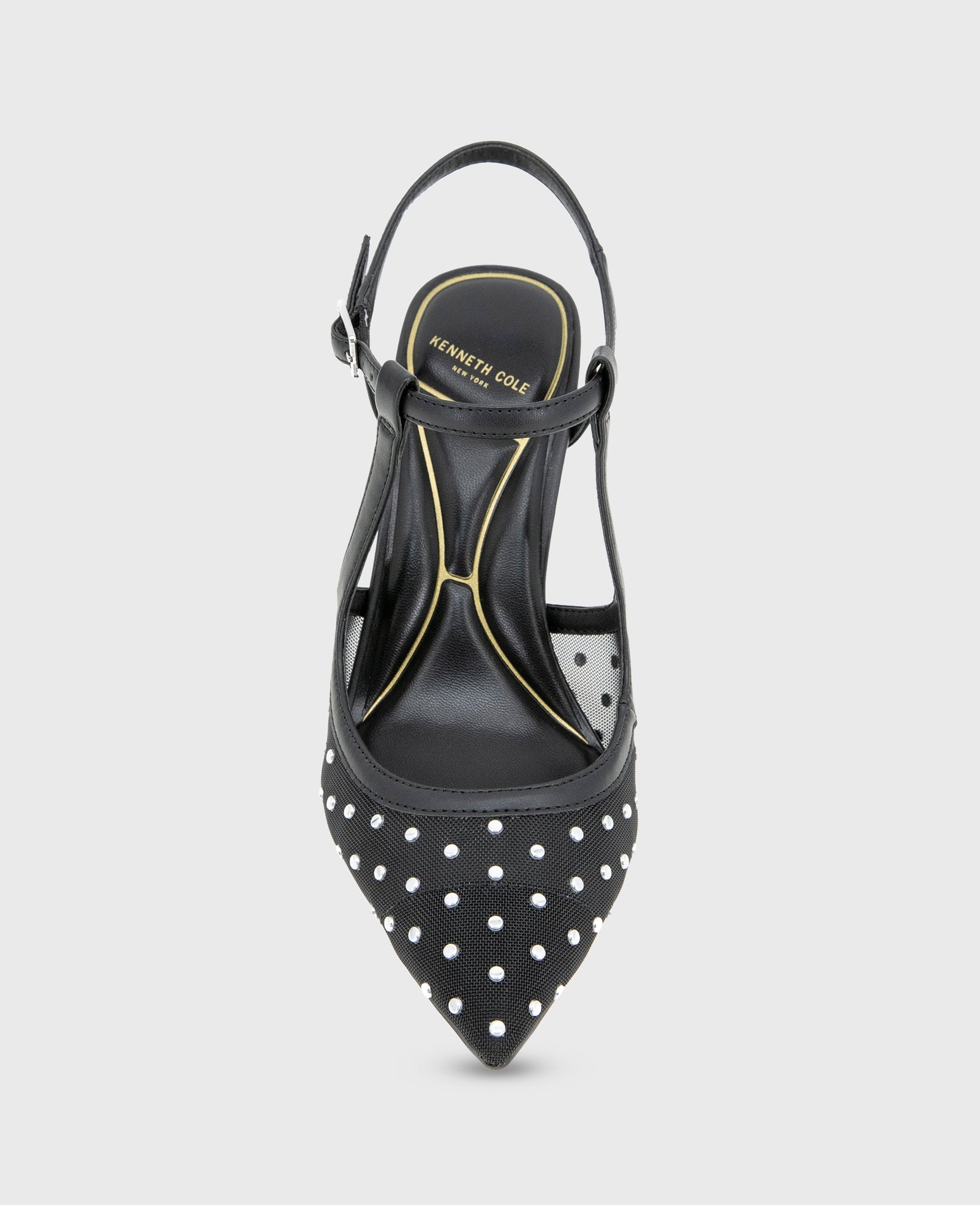 Kenneth Cole Shop Romi Black Stud Mesh Slingback Heel | Kenneth Cole | BLACK STUD MESH