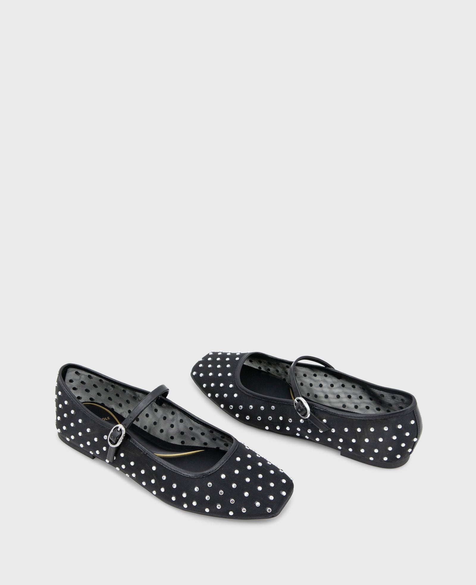 Kenneth Cole Shop Jasper Black Mesh Micro Stud Ballet Flat | Kenneth Cole | BLACK MESH