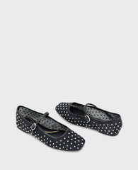 Kenneth Cole Shop Jasper Black Mesh Micro Stud Ballet Flat | Kenneth Cole | BLACK MESH