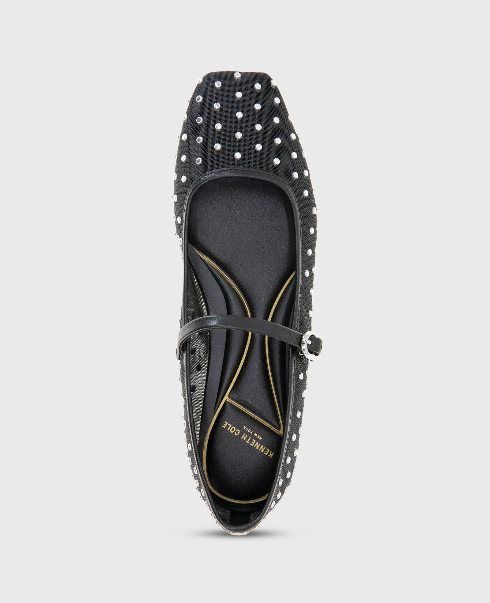 Kenneth Cole Shop Jasper Black Mesh Micro Stud Ballet Flat | Kenneth Cole | BLACK MESH