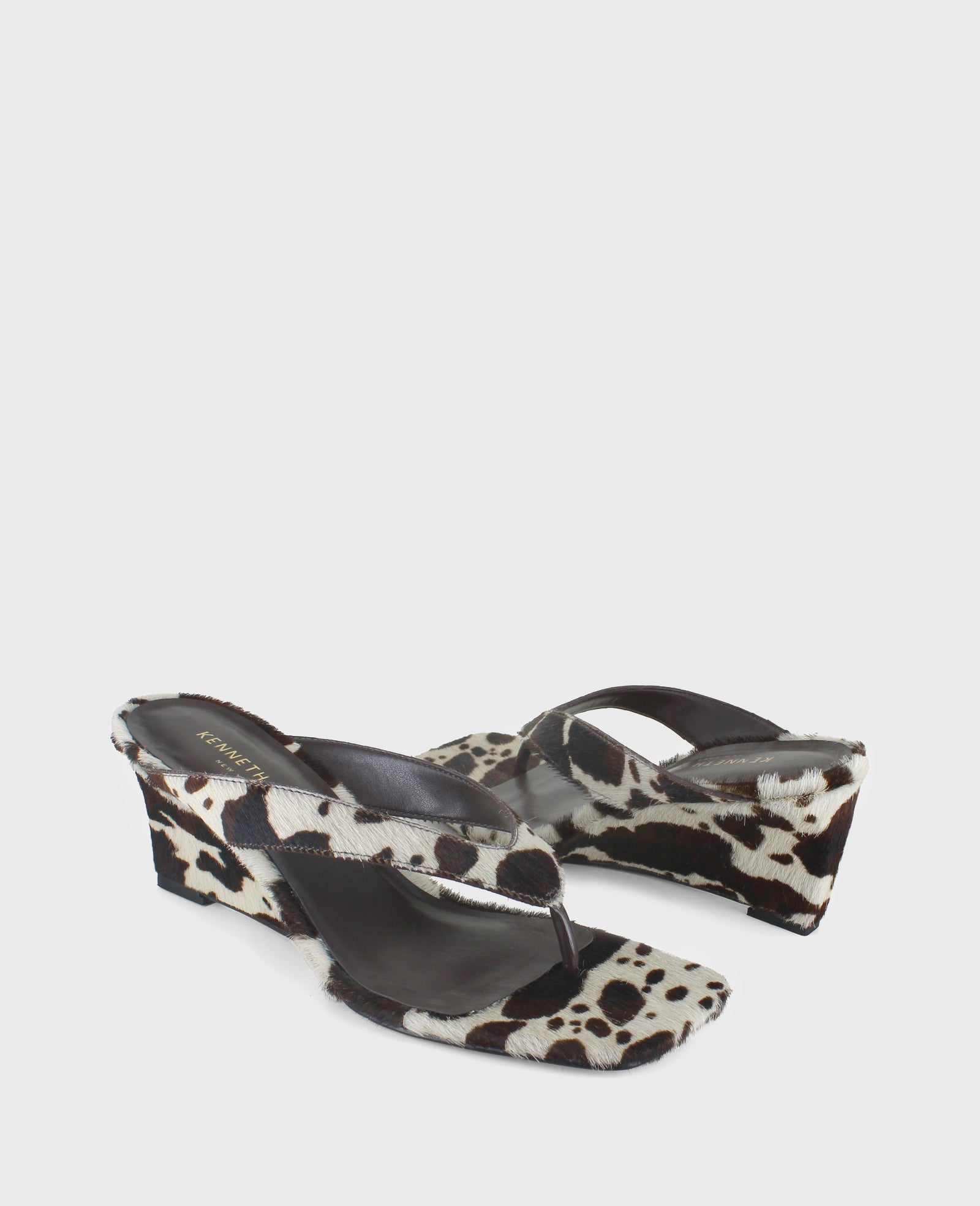 Kenneth Cole Shop Susannah Brown Calf Hair Wedge Sandal | Kenneth Cole | BROWN MULTI HAIRCALF