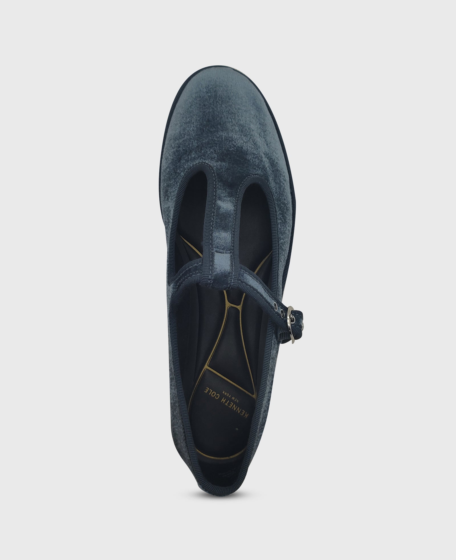 Kenneth Cole Verona Blue Velvet T-Strap Mary Jane Flat | Kenneth Cole | BLUE VELVET