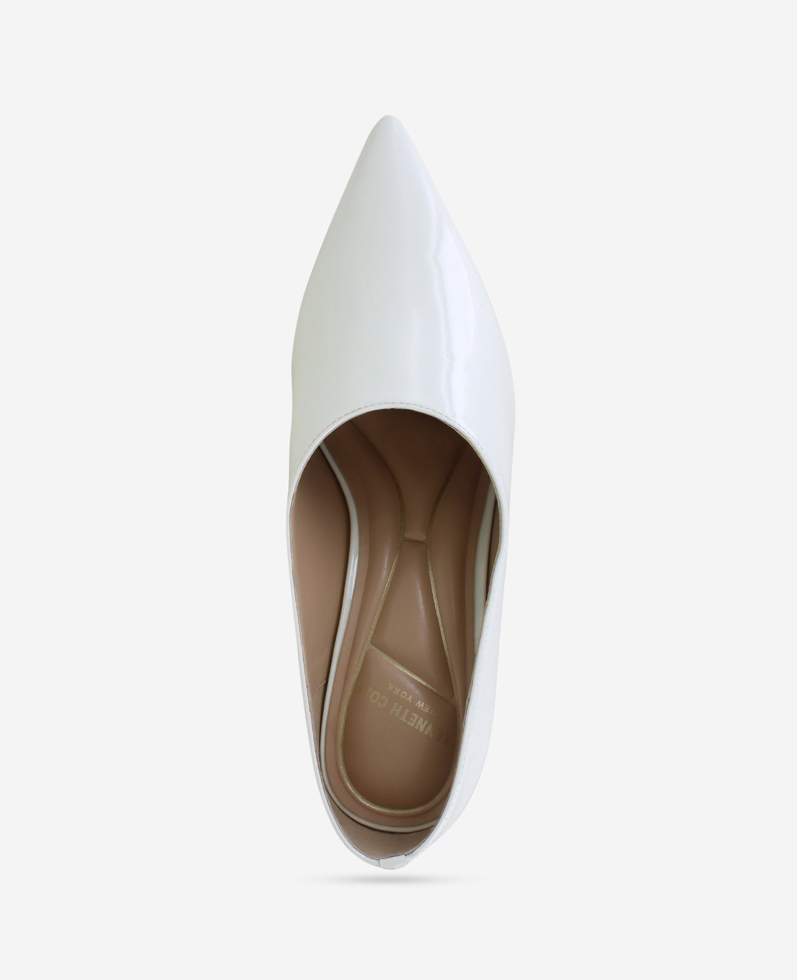Kenneth Cole Shop Linxie White Patent Kitten Heel Pump | Kenneth Cole | SNOW PATENT